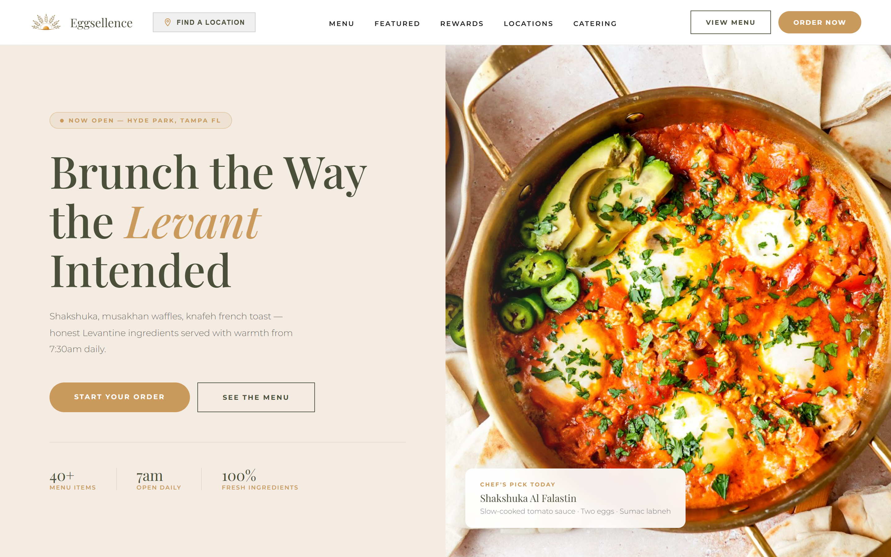 Eggsellence restaurant website